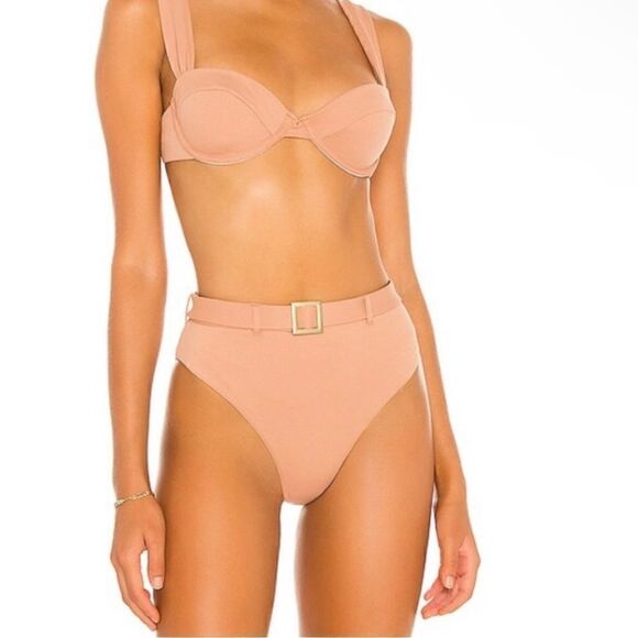 WeWoreWhat NWT Emily Swim Bottoms in Camel Size XL - Picture 1 of 12
